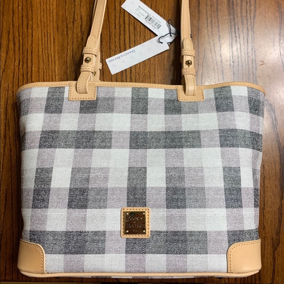 Dooney & Bourke Handbags - Dooney & Bourke Quadretto Check Leisure Shopper